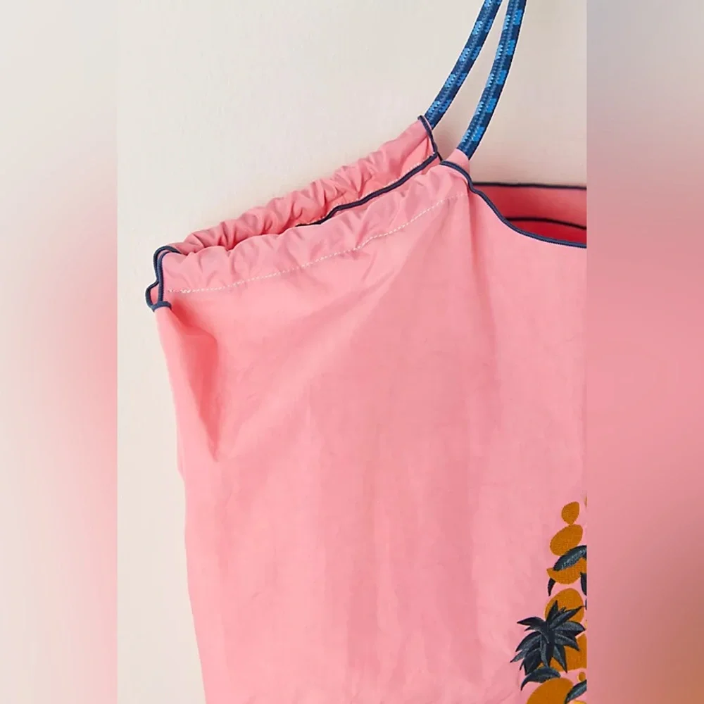 Free People FP Movement Blooming Buti Tote Pink Floral Rope Gym Bag